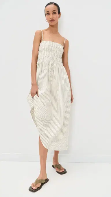 Pistola Bianca Dress Sage Egret Stripe L | Thumbnail 5