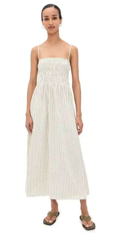 Pistola Bianca Dress Sage Egret Stripe L | Thumbnail 1