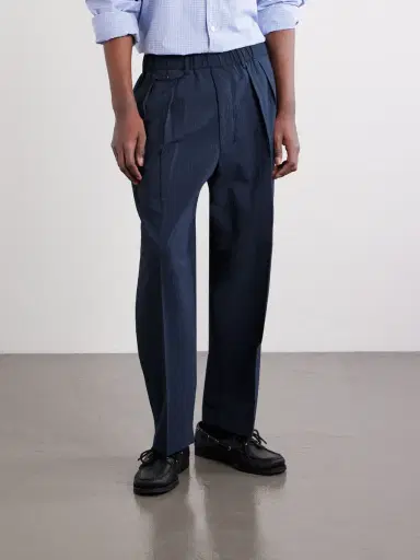 Beams Plus Straight-Leg Pleated Seersucker Suit Trousers - Men | Thumbnail 3