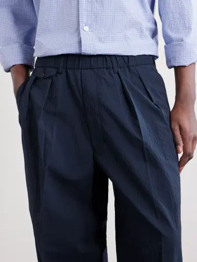 Beams Plus Straight-Leg Pleated Seersucker Suit Trousers - Men | Thumbnail 5