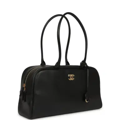 Chanel Chanel Large "Perfect Bowling" Bag Black Calfskin Gold Hardware | Thumbnail 2 Chanel Chanel Large "Perfect Bowling" Bag Black Calfskin Gold Hardware | Thumbnail 2