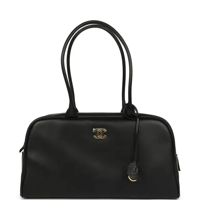 Chanel Chanel Large "Perfect Bowling" Bag Black Calfskin Gold Hardware