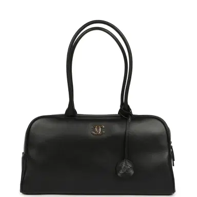 Chanel Chanel Large "Perfect Bowling" Bag Black Calfskin Gold Hardware | Thumbnail 1 Chanel Chanel Large "Perfect Bowling" Bag Black Calfskin Gold Hardware | Thumbnail 1