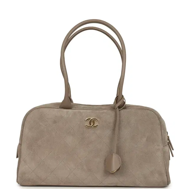 Chanel Chanel Large "Perfect Bowling" Bag Dark Beige Gold Hardware