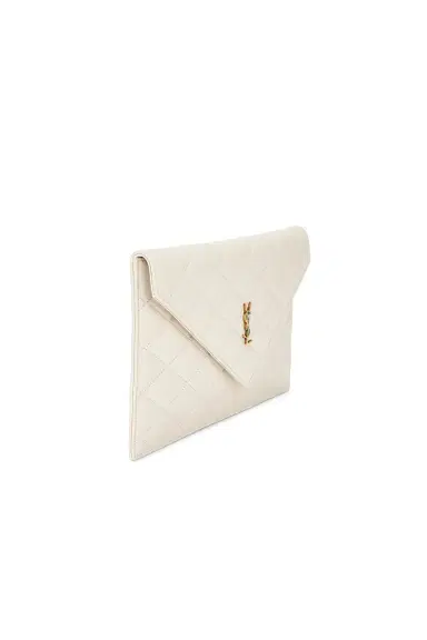 Saint Laurent Agneau Plume Matelasse Pouch | Thumbnail 4