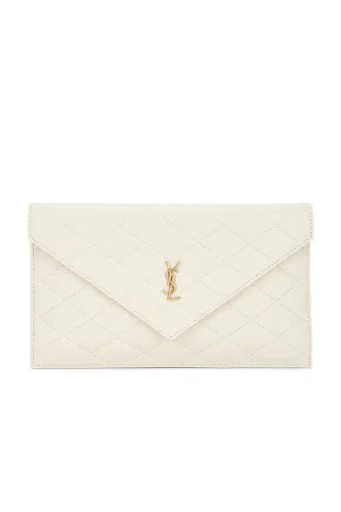 Saint Laurent Agneau Plume Matelasse Pouch | Thumbnail 1