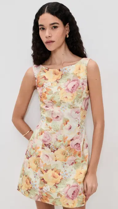 Faithfull Sofia Linen Mini Dress Giardino 8 | Thumbnail 2