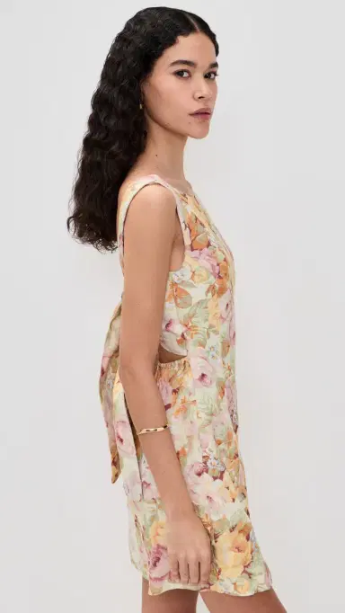 Faithfull Sofia Linen Mini Dress Giardino 8 | Thumbnail 4