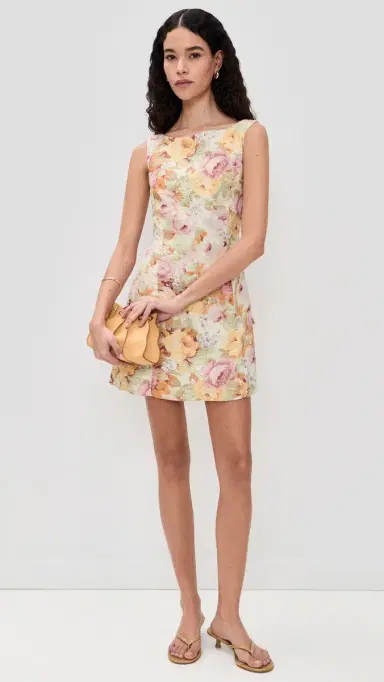 Faithfull Sofia Linen Mini Dress Giardino 8 | Thumbnail 5