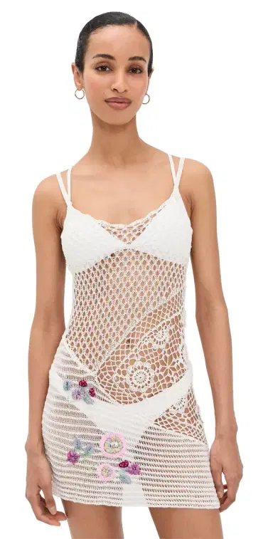 Frankies Bikinis Apollo Crochet Mini Dress | Thumbnail 1 Frankies Bikinis Apollo Crochet Mini Dress | Thumbnail 1