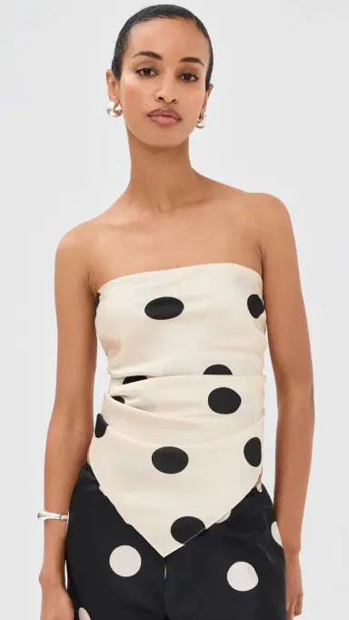 LE BOP Frankie Top White/Black Dot | Thumbnail 2 LE BOP Frankie Top White/Black Dot | Thumbnail 2