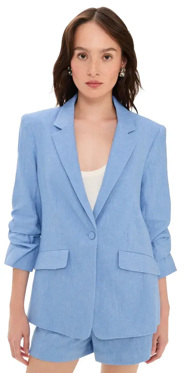 Linen Suiting Kylie Blazer Ultramarine