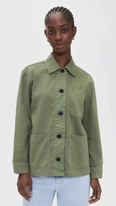 Madewell Classic Barn Jacket In Cotton Twill Faded Ivy | Thumbnail 2