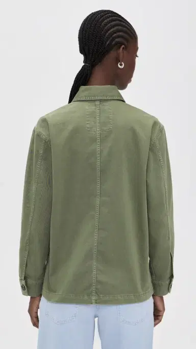 Madewell Classic Barn Jacket In Cotton Twill Faded Ivy | Thumbnail 3