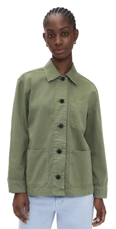 Madewell Classic Barn Jacket In Cotton Twill Faded Ivy | Thumbnail 1