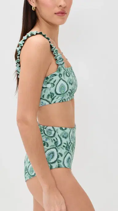 Hill House Home The Teagan Bikini Set Green Palm Ikat | Thumbnail 4