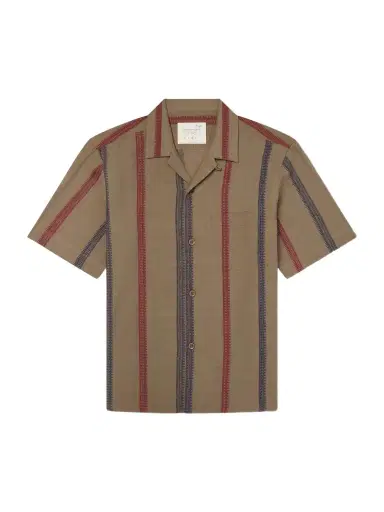 Kardo Ronen Camp-Collar Striped Jacquard-Knit Cotton Shirt - Men | Thumbnail 1 Kardo Ronen Camp-Collar Striped Jacquard-Knit Cotton Shirt - Men | Thumbnail 1