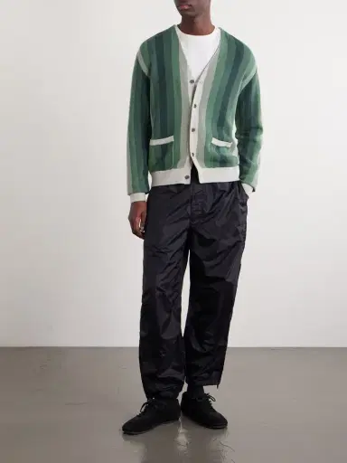 Beams Plus Striped Cotton Cardigan - Men | Thumbnail 2 Beams Plus Striped Cotton Cardigan - Men | Thumbnail 2