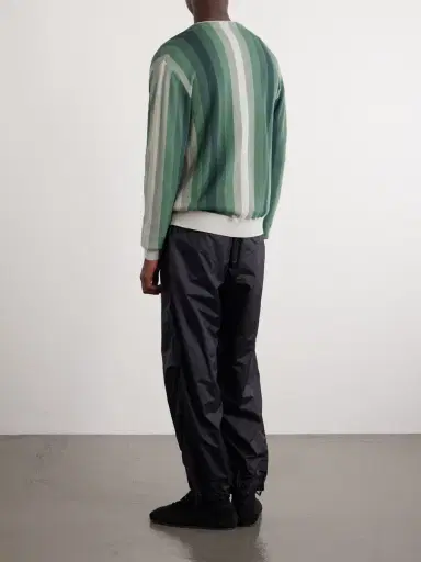 Beams Plus Striped Cotton Cardigan - Men | Thumbnail 4 Beams Plus Striped Cotton Cardigan - Men | Thumbnail 4