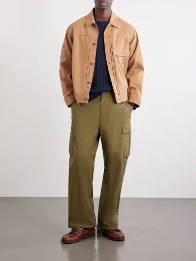 Beams Plus Cable-Knit Cotton Sweater - Men | Thumbnail 2