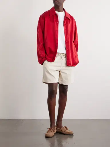 NN07 Gregor Straight-Leg TENCEL™ Lyocell and LENZING™ ECOVERO™-Blend Twill Drawstring Shorts - Men | Thumbnail 2 NN07 Gregor Straight-Leg TENCEL™ Lyocell and LENZING™ ECOVERO™-Blend Twill Drawstring Shorts - Men | Thumbnail 2