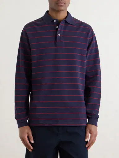 Noah Striped Cotton-Piqué Polo Shirt - Men | Thumbnail 3 Noah Striped Cotton-Piqué Polo Shirt - Men | Thumbnail 3