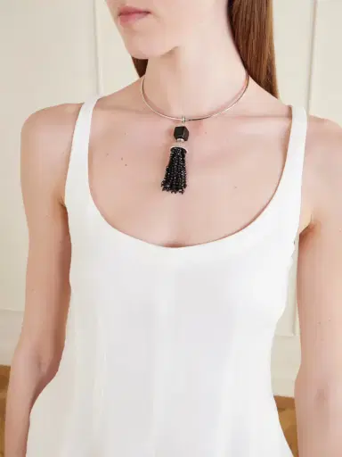 Le Sundial Nocturne Silver, Spinel And Onyx Choker | Thumbnail 2 Le Sundial Nocturne Silver, Spinel And Onyx Choker | Thumbnail 2