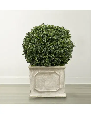 Winward Home Faux Boxwood Ball Topiary Plant in Planter, 36"T | Thumbnail 2