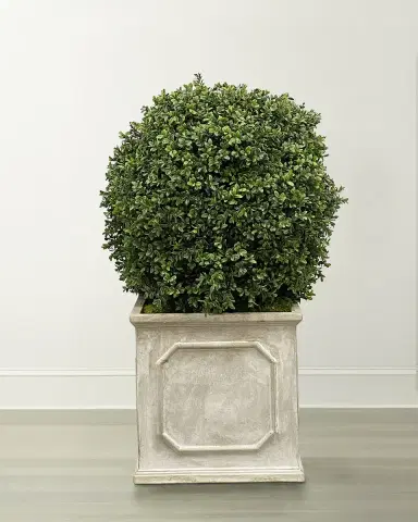 Winward Home Faux Boxwood Ball Topiary Plant in Planter, 36"T | Thumbnail 1