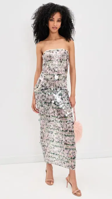 Paris Georgia Audrey Sequin Dress Pink/Green ulti | Thumbnail 5 Paris Georgia Audrey Sequin Dress Pink/Green ulti | Thumbnail 5