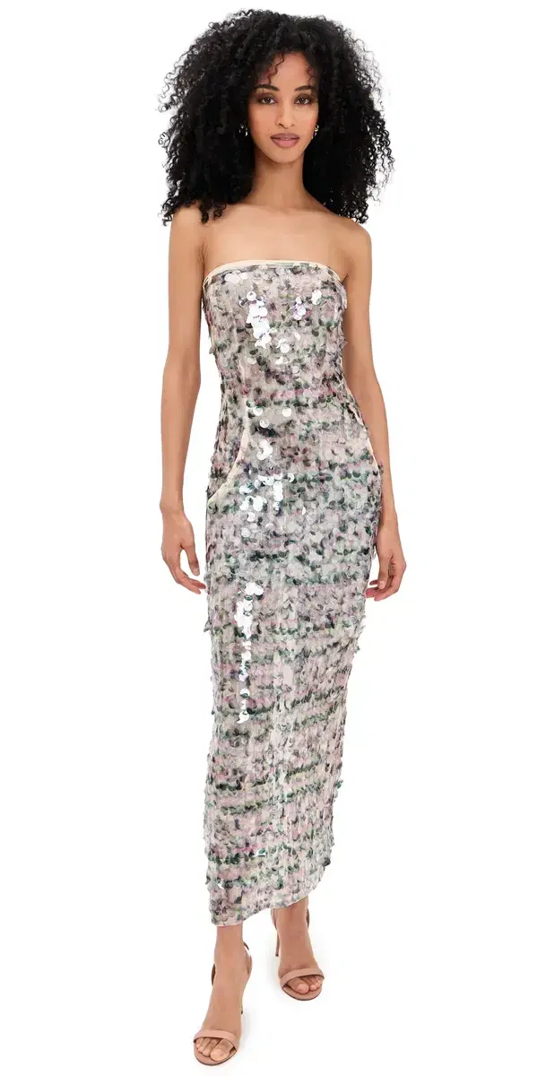 Audrey Sequin Dress Pink/Green ulti