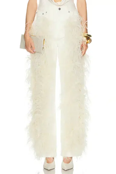 LaPointe Stretch Cotton Twill Feather Pant | Thumbnail 1 LaPointe Stretch Cotton Twill Feather Pant | Thumbnail 1