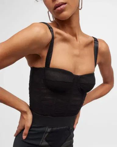 Dolce & Gabbana Ruched Crop Corset Top | Thumbnail 7