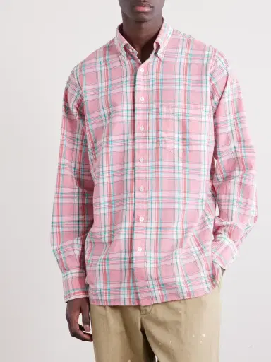 Drake's Checked Cotton Shirt - Men | Thumbnail 3 Drake's Checked Cotton Shirt - Men | Thumbnail 3