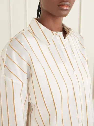 Staud Kendy Striped Cotton-blend Shirt | Thumbnail 5
