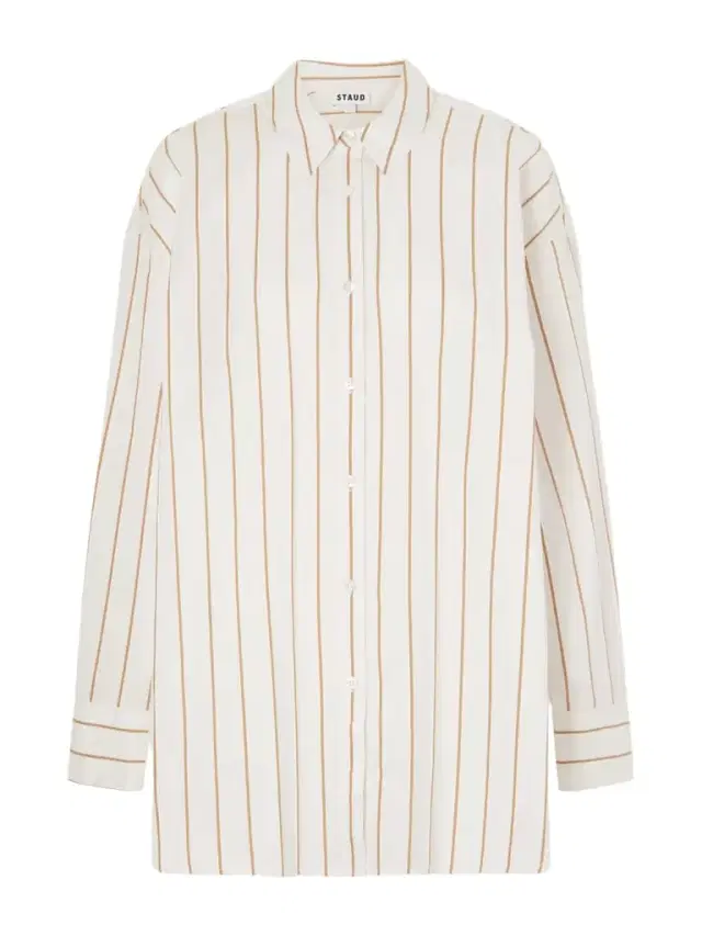 Staud Kendy Striped Cotton-blend Shirt