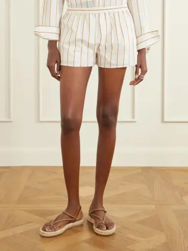 Staud Rove Striped Cotton-blend Shorts | Thumbnail 3 Staud Rove Striped Cotton-blend Shorts | Thumbnail 3