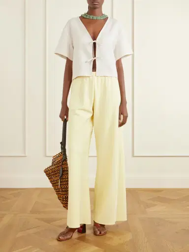 Staud Ava Linen Blouse | Thumbnail 2 Staud Ava Linen Blouse | Thumbnail 2