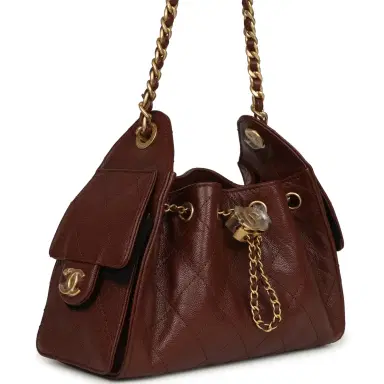 Chanel Chanel Mini 25 Hobo Bag Brown Caviar Antique Gold Hardware | Thumbnail 2 Chanel Chanel Mini 25 Hobo Bag Brown Caviar Antique Gold Hardware | Thumbnail 2