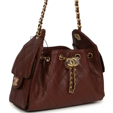Chanel Chanel Mini 25 Hobo Bag Brown Caviar Antique Gold Hardware | Thumbnail 2 Chanel Chanel Mini 25 Hobo Bag Brown Caviar Antique Gold Hardware | Thumbnail 2