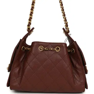 Chanel Chanel Mini 25 Hobo Bag Brown Caviar Antique Gold Hardware | Thumbnail 4 Chanel Chanel Mini 25 Hobo Bag Brown Caviar Antique Gold Hardware | Thumbnail 4