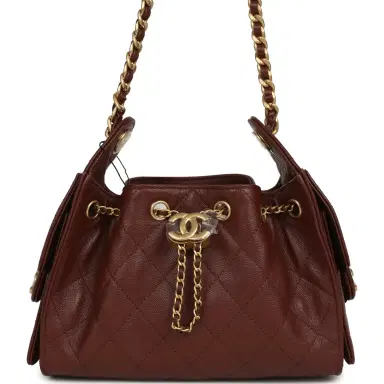 Chanel Chanel Mini 25 Hobo Bag Brown Caviar Antique Gold Hardware | Thumbnail 1 Chanel Chanel Mini 25 Hobo Bag Brown Caviar Antique Gold Hardware | Thumbnail 1