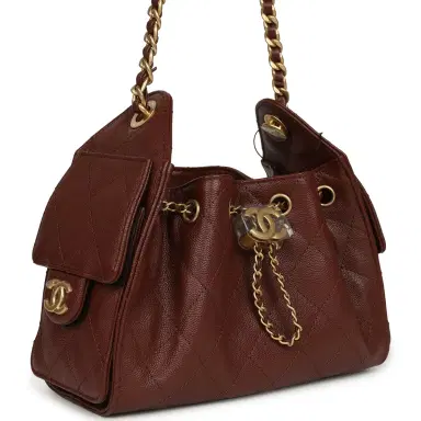 Chanel Chanel Mini 25 Hobo Bag Brown Caviar Antique Gold Hardware | Thumbnail 2 Chanel Chanel Mini 25 Hobo Bag Brown Caviar Antique Gold Hardware | Thumbnail 2