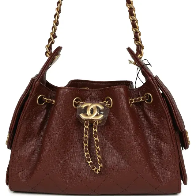 Chanel Chanel Mini 25 Hobo Bag Brown Caviar Antique Gold Hardware