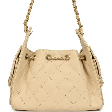 Chanel Chanel Mini 25 Hobo Bag Light Beige Caviar Antique Gold Hardware | Thumbnail 4 Chanel Chanel Mini 25 Hobo Bag Light Beige Caviar Antique Gold Hardware | Thumbnail 4