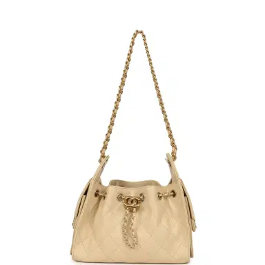 Chanel Chanel Mini 25 Hobo Bag Light Beige Caviar Antique Gold Hardware | Thumbnail 7 Chanel Chanel Mini 25 Hobo Bag Light Beige Caviar Antique Gold Hardware | Thumbnail 7