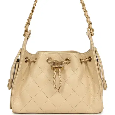 Chanel Chanel Mini 25 Hobo Bag Light Beige Caviar Antique Gold Hardware | Thumbnail 1 Chanel Chanel Mini 25 Hobo Bag Light Beige Caviar Antique Gold Hardware | Thumbnail 1