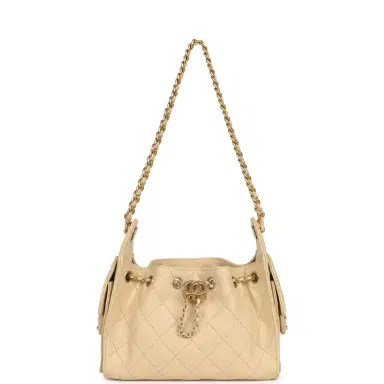 Chanel Chanel Mini 25 Hobo Bag Light Beige Caviar Antique Gold Hardware | Thumbnail 7 Chanel Chanel Mini 25 Hobo Bag Light Beige Caviar Antique Gold Hardware | Thumbnail 7