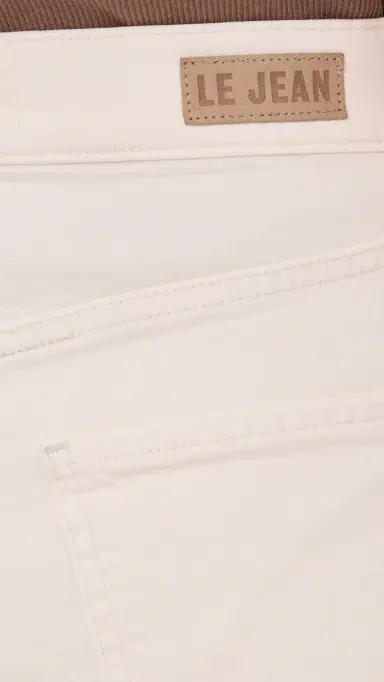 Le Jean Petite Column Raw Hem Jeans Bone | Thumbnail 6 Le Jean Petite Column Raw Hem Jeans Bone | Thumbnail 6