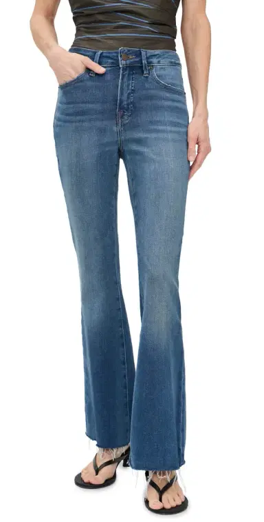 GOOD AMERICAN Good Petite Flare Jeans | Thumbnail 1 GOOD AMERICAN Good Petite Flare Jeans | Thumbnail 1